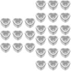30 Pcs Pvc Empty Heart Shaped Candle Jar Tin Containers With Lids