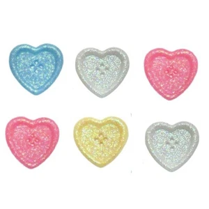 Corazones brillantes pastel - resorte de Pascua - chatarra artesanal de costura - botones de Shelly's - Imagen 1 de 2
