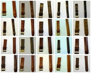 Watchband Leather Elysee Zentra 12mm 14mm 16mm 18mm 19mm 20mm 21mm 22mm 24mm - Picture 1 of 10