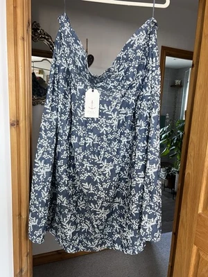 Bnwt Seasalt Skirt Size 26-28 Floral Denim Jamboree Skirt - Image 1 of 4