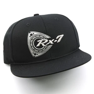FB RX-7 LOGO 1st Gen SA22C BLACK FLAT BRIM BASEBALL CAP RX7 REPU RX2 RX3 12A 13B - Picture 1 of 9