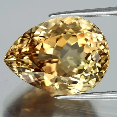 💎 Topacio Amarillo Natural Pera 16.57ct 16.8x12.5mm VS - Piedra Preciosa Brasil Foto 1 de 4