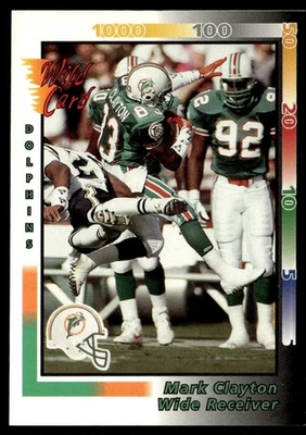 1992 Wild Card Mark Clayton Miami Dolphins #19 - Image 1 of 2