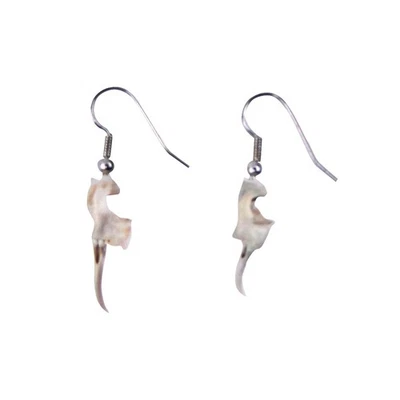 Juego de pendientes dientes colmillo serpiente de cascabel real diente de serpiente tribal moda joyería regalo Foto 1 de 4