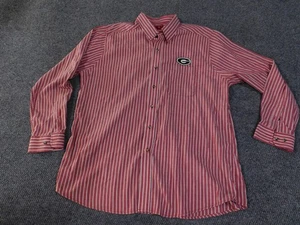 Georgia Bulldogs Shirt Mens 2XL Red White Striped NCAA College Football Antigua - Picture 1 of 15