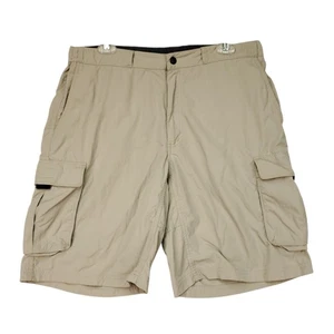 Eastern Mountain Sports Cargo Shorts Mens 34 Beige Nylon Fishing Outdoors Hiking - Picture 1 of 10