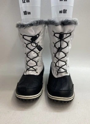 Сумки Aprilwhite белый черный искусственного меха зимние снег ботинки женский размер 9 - Изображение 1 из 4