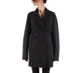 Oska Women's Charcoal Gray Wool Double Breasted Coat Jacket Size 4 / US 12/14 - Picture 1 of 10
