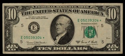 FR 2021-E* $10 1969 C Federal Reserve Note US - Star Note - SKU-CA1365 - Image 1 of 2