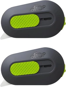 Slice Auto-Retractable Mini Box Cutter | Safe 2 Pack, Gray, Auto Retract - Picture 1 of 6