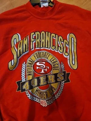 Vintage NFL San Francisco 49ers Members Club Crewneck Sweatshirt Size XL Red - Image 1 of 4
