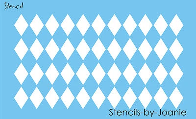 Plantilla 1" Arlequín Diamante Patrón Arte de Pared Fondo Granja Hágalo Usted Mismo Letreros Foto 1 de 4