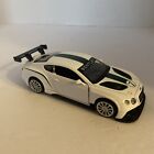 MS2 Bentley Continental GT3 White- Black/Green Stripe 1/43 Diecast Pull Back