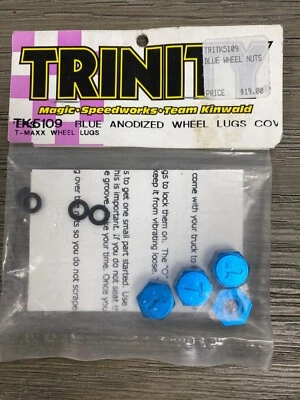 Trinity Aluminum Wheel Nut Lug Covers for Traxxas T-Maxx - Blue (TK5109) - Image 1 of 2