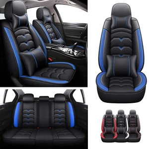 Juego completo de fundas de asiento de coche delanteras y traseras para Nissan protector de asiento de cuero PU - Imagen 1 de 22