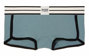 Victoria's Secret Pink Boyshort Black Trim Waistband Waterfall Size Large - Picture 1 of 1