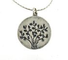Didae .925 Sterling Silver Necklace Tree Of Life Disc Pendant Israel 18"