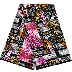 Afrikanischer Stoff Animal Print Rosa Braun Ankara Yards 100% Baumwolle Nähstoff - Bild 1 von 18