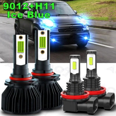 For 2014-2020 Fiat 500L 4-Door Pop 1.4L LED Headlights Bulbs Fog Light Combo Kit Foto 1 de 4