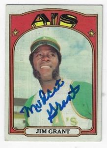 Autographed JIM GRANT Oakland A's 1972 TOPPS card #111 w/COA - Picture 1 of 1