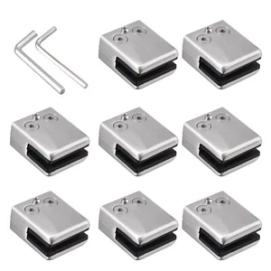 8pcs 9-10 mm M Size Stainless Steel Square Glass Clip For Handrail 45*44*25 mm - Picture 1 of 13