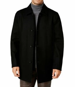 Nuevo Abrigo Chaqueta Reversible Mezcla de Lana Cole Haan Negro 2 en 1 para Hombre M - Imagen 1 de 3