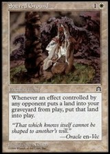 4x Light Play, English Regular Sacred Ground Stronghold magicmtg