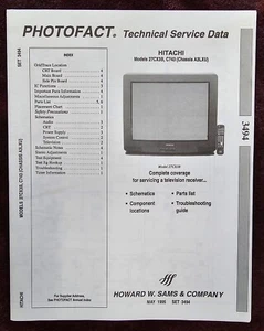 Sams Photofact 3494 Service Manual for Hitachi 27CX3B, C743 - Picture 1 of 1