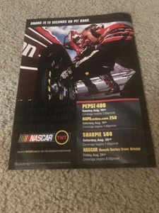 Vintage NASCAR ON TNT Poster Print Ad 2001 PEPSI 400 SHARPIE 500 RACE - Picture 1 of 1