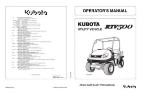 Kubota RTV 500 Operators Maintenance Manual Delivered Today - Picture 1 of 4