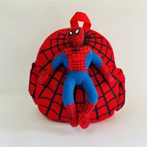 Spider Man Anime Backpack Plush Fluffy Cute Child Mini Doll Bag Knapsack - Picture 1 of 15
