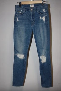 $248 Candice Mother Jeans Stunner Size 27 Blue Hijacking The Runway Denim Pants - Picture 1 of 15