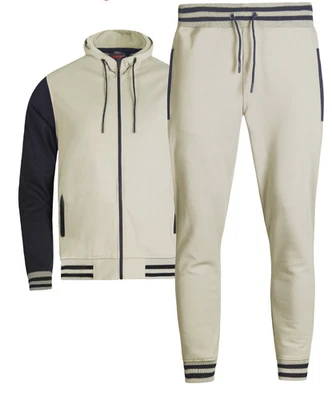 Men’s 2 Piece Solid Casual Varsity Tech Midweight Suit - Image 1 of 4