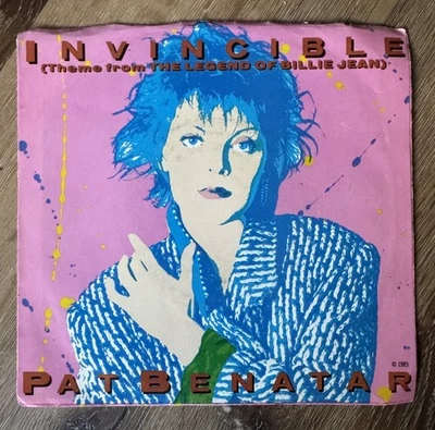 Pat Benatar Invincible from Legend of Billie Jean 45 rpm Vinyl Single 1985 - Image 1 of 4