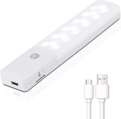 Luce Notturna Senza Fili Con Sensore Di Movimento, 18 LED USB Ricaricabile Con 3 - Immagine 1 di 4