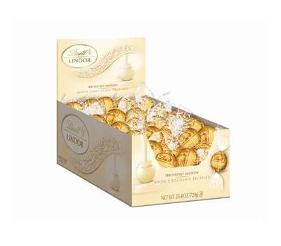 Lindt LINDOR белый шоколад трюфели кошерный 60 штук коробка 25,4 унц - Изображение 1 из 3