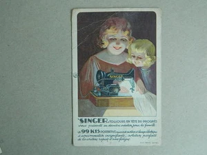 CPA pubicité couleur SINGER machine à coudre portatif - Imagen 1 de 2
