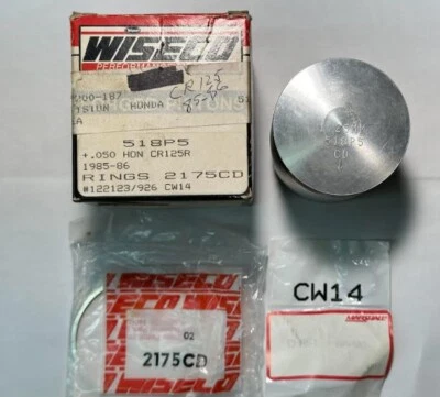 Kit de pistón HONDA CR125R 85-86 Wiseco 55,25 mm 518P5 1,25 mm sistema operativo Foto 1 de 3