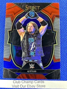 2023 #16 AJ Styles Panini Select WWE RAW Concourse Red & Blue Prizm - Picture 1 of 2