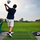 Golf-Schlagmatte Übungsmatte+2 Golf-Tees 2 Ausrichtungsstäben 6 Abschlaglöchern
