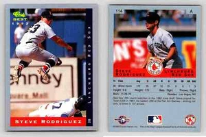 Steve Rodriguez Lynchburg Red Sox Classic Best 1993 Card 114 - Picture 1 of 12