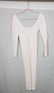 Intimately Free People One Piece Womens Bodysuit M Ribbed Pale Pink Bodycon - Picture 1 of 3