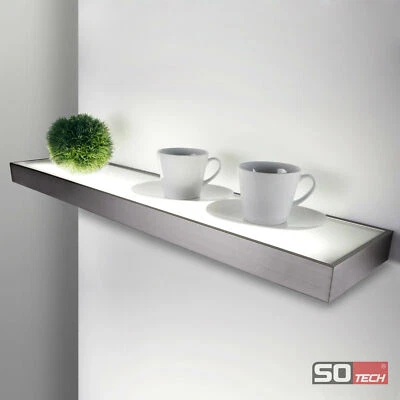 SO-TECH® LED Leuchtregal Dallas Wandleuchte Lichtboden Lichtboard Edelstahloptik - Bild 1 von 3