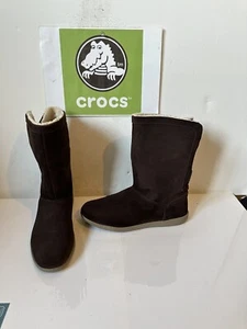 Crocs Boots Size UK 8 EU 42 in Brown - Picture 1 of 11