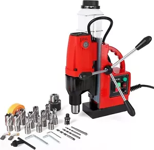 Magnetic Drill Press 110V Magnet Drill Press 1100W 550 Rpm with 11Pcs Drill Bits - Picture 1 of 7