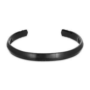 Stainless Steel Black Ion Plated Modest Bangle - 8 MM Wide, 8.5 Inches Length - Picture 1 of 5