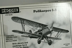 Kit Fujimi Encore escala 1:72 sin construir - Polikarpov I-3 - Imagen 1 de 2