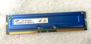 SAMSUNG 256 MB RAMBUS MEMORY MODULE MR16R0824AN1-CK8 800-45 RM2-CMP52-7 - Picture 1 of 2