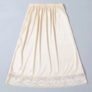 Damen Spitze Satin Kunstseide Rock Unterrock Petticoat Unter Kleid Halb Weich - Bild 1 von 11