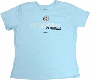 Pittsburgh Penguins Reebok NHL Women's Light Blue T-Shirt - Picture 1 of 1